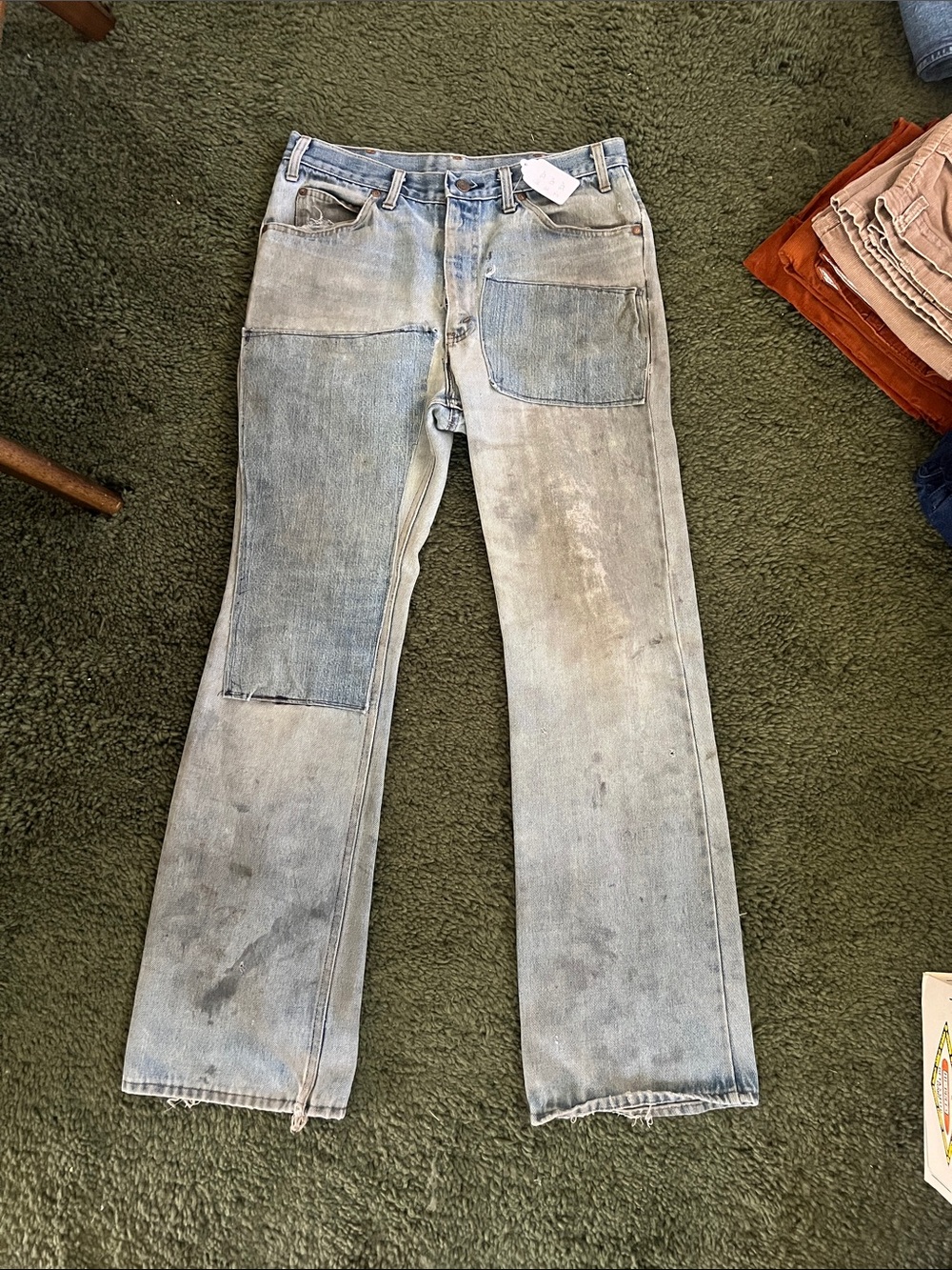 Vintage 70s/80s JC Penny Patched Jeans size 32”